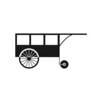 icône illustration vectorielle d'un chariot à roues pour transporter du sable, des pierres et d'autres matériaux. vecteur