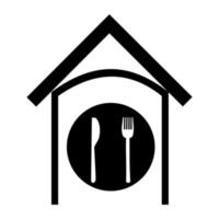 icône de vecteur de restaurant et de café. isolé sur fond blanc.