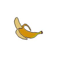 banane avec pixel art. illustration vectorielle sur fond blanc. vecteur