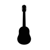 silhouette de guitare. illustration vectorielle sur fond blanc. vecteur