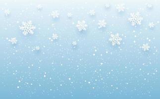 flocons de neige et fond d'hiver, affiches de noël, paysage d'hiver, dessin vectoriel