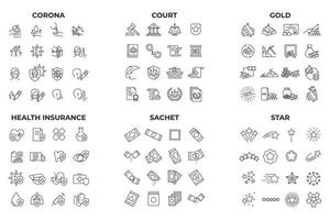 modèle de symbole de pack d'icônes de méga collection pour illustration vectorielle de logo de collection de conception graphique et web vecteur