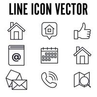 contactez-nous définir le modèle de symbole d'icône pour l'illustration vectorielle du logo de la collection de conception graphique et web vecteur