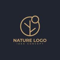 nature arbres logo design illustration vectorielle. icône de vecteur d'arbre