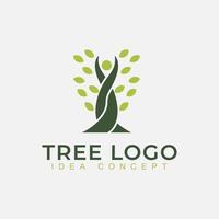 nature arbres logo design illustration vectorielle. icône de vecteur d'arbre