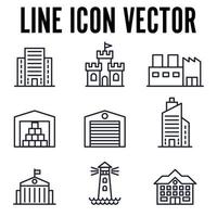 modèle de symbole d'icône de jeu de construction pour illustration vectorielle de logo de collection de conception graphique et web vecteur