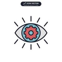modèle de symbole d'icône de vision pour l'illustration vectorielle de logo de collection de conception graphique et web vecteur