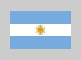 drapeau argentin, couleurs officielles et proportion. illustration vectorielle. vecteur