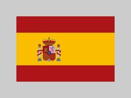 drapeau espagnol, couleurs officielles et proportion. illustration vectorielle. vecteur