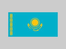 drapeau du kazakhstan, couleurs officielles et proportion. illustration vectorielle. vecteur
