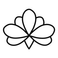 icône de ligne de lotus vecteur
