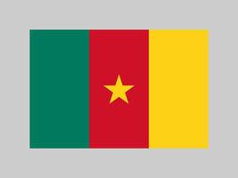 drapeau camerounais, couleurs officielles et proportion. illustration vectorielle. vecteur