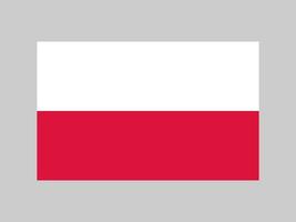 drapeau pologne, couleurs officielles et proportion. illustration vectorielle. vecteur