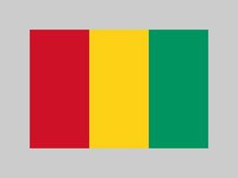drapeau de la guinée, couleurs officielles et proportion. illustration vectorielle. vecteur