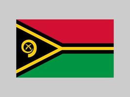 drapeau du vanuatu, couleurs officielles et proportion. illustration vectorielle. vecteur