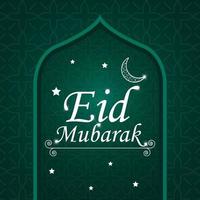 carte eid, affiche, publication sur les réseaux sociaux pour souhaiter la conception eid mubarak vecteur