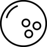 illustration de conception d'icône de vecteur de boule de bowling