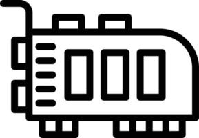 illustration de conception d'icône de vecteur de carte pci