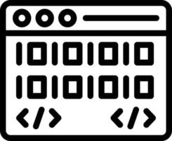 illustration de conception d'icône de vecteur de code binaire