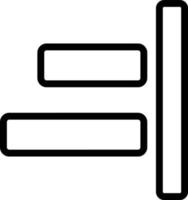 illustration de conception d'icône de vecteur d'alignement à droite