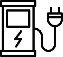 illustration de conception d'icône de vecteur de station de charge