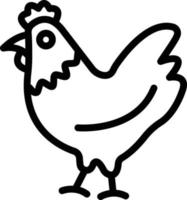 illustration de conception d'icône de vecteur de poulet