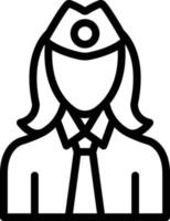 illustration de conception d'icône de vecteur d'hôtesse de l'air