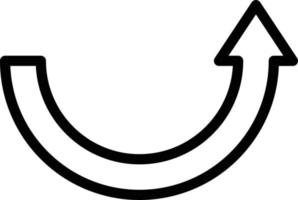 courbe flèche vecteur icône illustration de conception