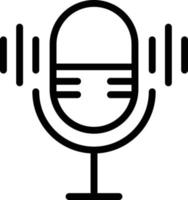 illustration de conception d'icône de vecteur de microphone