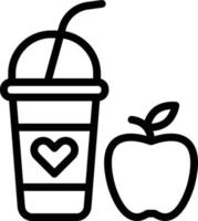 illustration de conception d'icône de vecteur de milkshake
