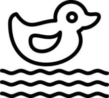 illustration de conception d'icône de vecteur de canard en plastique