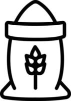 illustration de conception d'icône de vecteur de farine