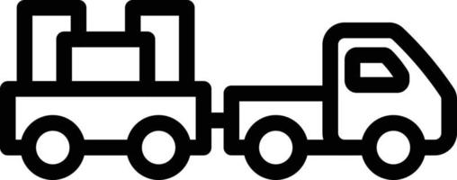 illustration de conception d'icône de vecteur de camion de bagages