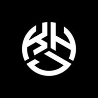 création de logo de lettre khj sur fond noir. concept de logo de lettre initiales créatives khj. conception de lettre khj. vecteur