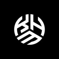 création de logo de lettre khm sur fond noir. concept de logo de lettre initiales créatives khm. conception de lettre khm. vecteur