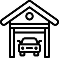 illustration de conception d'icône de vecteur de garage
