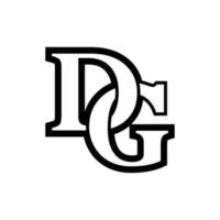 logo alphabet lettre dg vecteur conception
