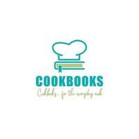 logo de livre de cuisine vecteur