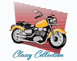 une moto classique dans la conception d'illustration vectorielle 7 vecteur