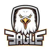 mascotte tête d'aigle pour l'illustration vectorielle du logo sports et esports vecteur
