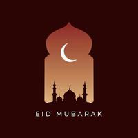 insignes eid mubarak vecteur