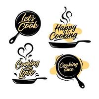 logos de nourriture faite maison symboles de cuisine de cuisine