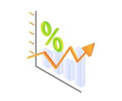 illustration isométrique de la croissance des entreprises vecteur