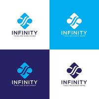 modèle de vecteur de conception de logo infini créatif