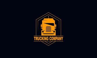 logo de l'entreprise de camionnage. vecteur de concept de logo emblème