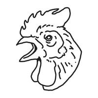 illustration de tête de coq vecteur