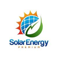 modèle de vecteur de conception de logo d'énergie solaire créative