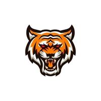 illustration de la tête de tigre pour le logo des sports et des jeux