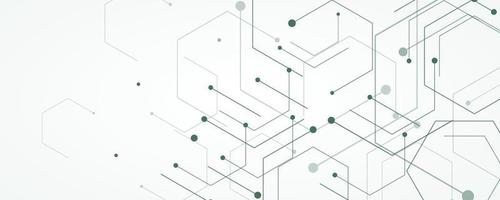 abstrait avec structure hexagonale verte vecteur