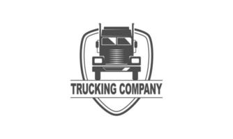 logo de l'entreprise de camionnage. vecteur de concept de logo emblème